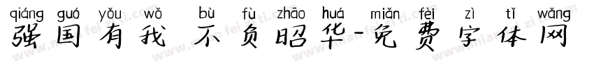 强国有我 不负昭华字体转换